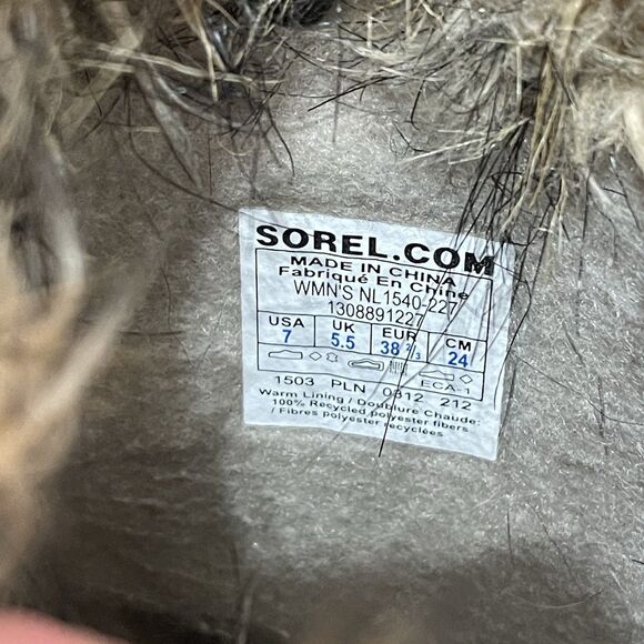 Sorel Womens Joan Of Arctic Tan Leather Waterproof Winter Boot NL1540-227 Size 7 - Picture 6 of 6